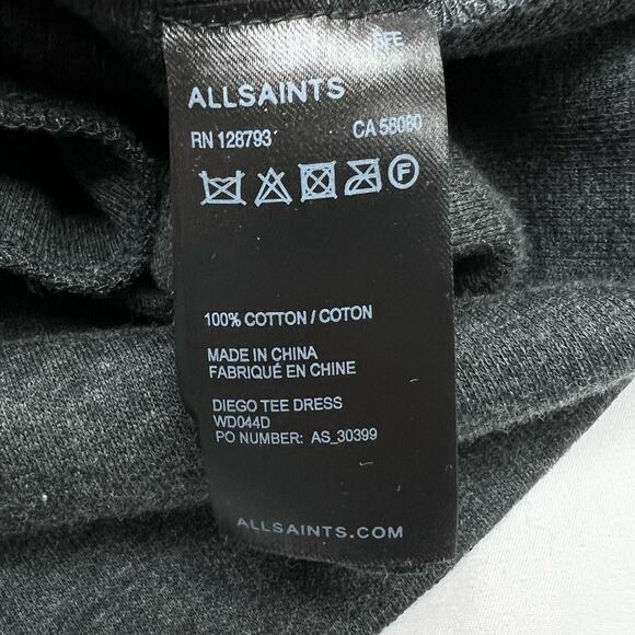 Allsaints Sweater Short Sleeve Mini Dress With Pockets Women's Size Large - Picture 6 of 10